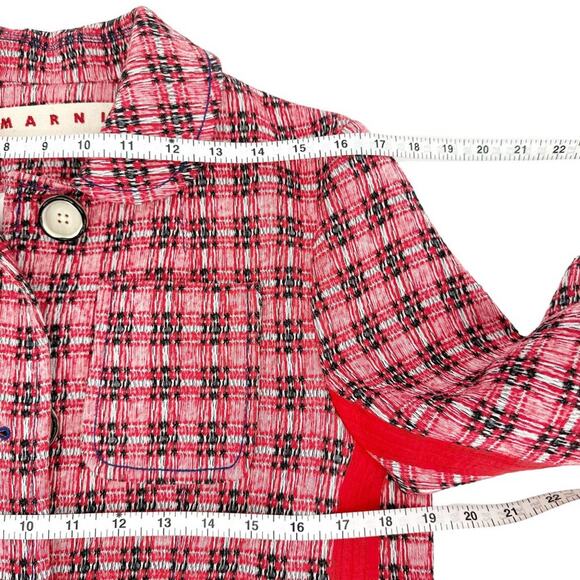 MARNI Plaid Jacket in Red IT38 - Picture 11 of 13
